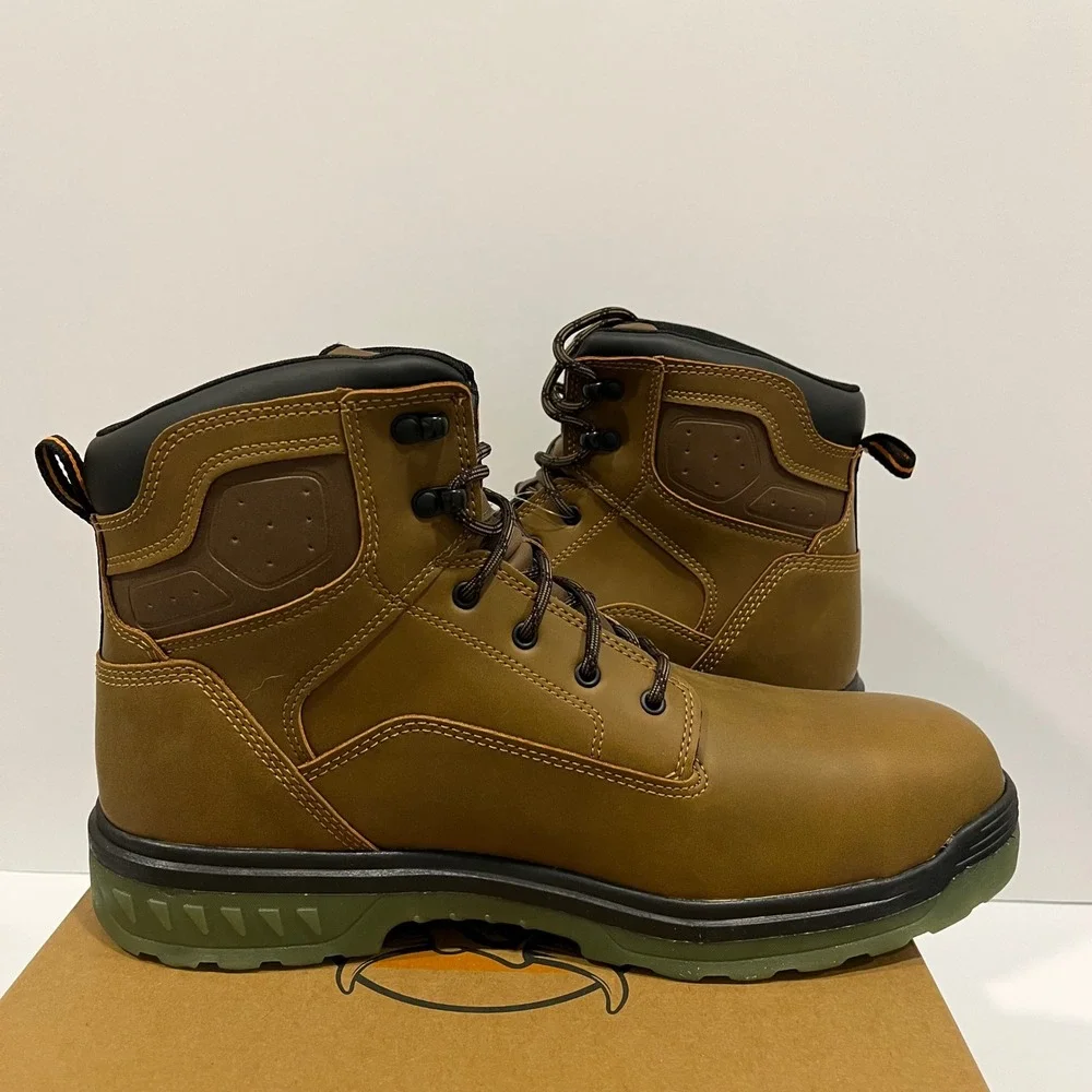 Brahma Combustion Mens Steel Toe Work Boots Tan Brown 596748799 Size 13